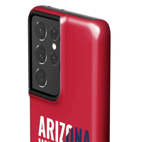 University of Arizona Wildcats Logo Split Red Galaxy S21 Ultra 5G Pro Case