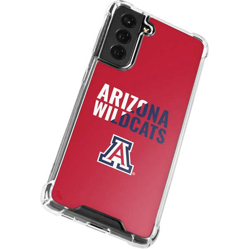 University of Arizona Wildcats Logo Split Red Galaxy S22 Clear Case