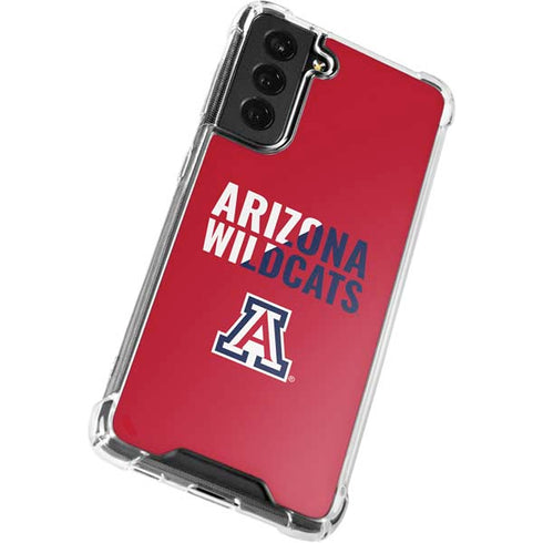 University of Arizona Wildcats Logo Split Red Galaxy S22 Plus Clear Case