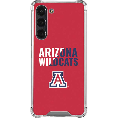 University of Arizona Wildcats Logo Split Red Galaxy S23 Plus Clear Case