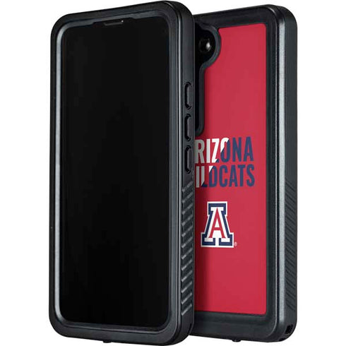 University of Arizona Wildcats Logo Split Red Galaxy S23 Plus Waterproof Case