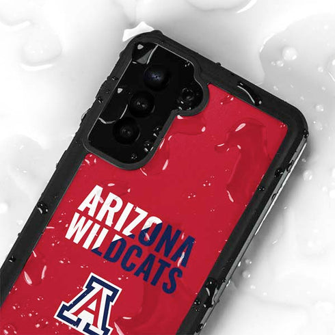 University of Arizona Wildcats Logo Split Red Galaxy S23 Waterproof Case