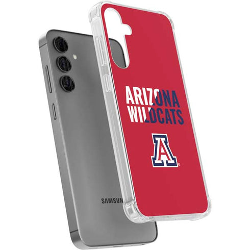 University of Arizona Wildcats Logo Split Red Galaxy S24 Plus Clear Case