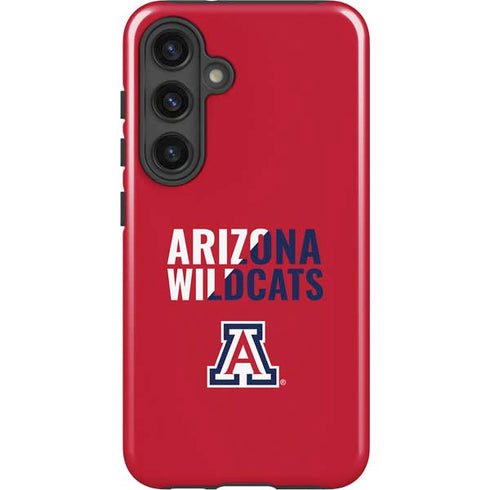 University of Arizona Wildcats Logo Split Red Galaxy S24 Plus Impact Case