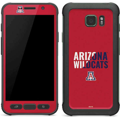 University of Arizona Wildcats Logo Split Red Galaxy S7 Active Skin