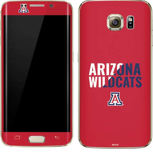 University of Arizona Wildcats Logo Split Red Galaxy S7 Edge Skin