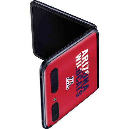 University of Arizona Wildcats Logo Split Red Galaxy Z Flip Skin