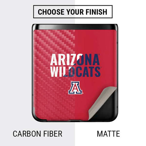 University of Arizona Wildcats Logo Split Red Galaxy Z Flip Skin