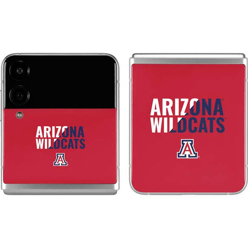 University of Arizona Wildcats Logo Split Red Galaxy Z Flip4 5G Skin
