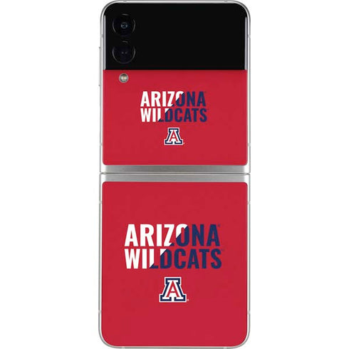 University of Arizona Wildcats Logo Split Red Galaxy Z Flip4 5G Skin