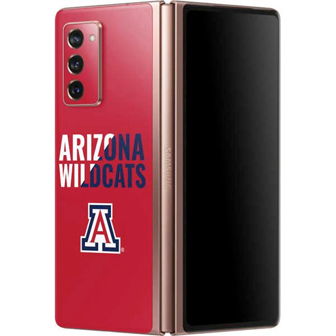 University of Arizona Wildcats Logo Split Red Galaxy Z Fold2 5G Skin