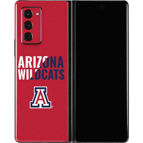 University of Arizona Wildcats Logo Split Red Galaxy Z Fold2 5G Skin