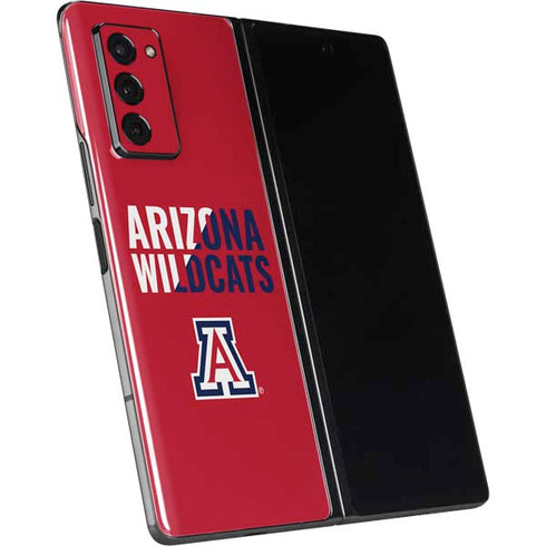 University of Arizona Wildcats Logo Split Red Galaxy Z Fold2 5G Skin