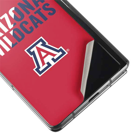 University of Arizona Wildcats Logo Split Red Galaxy Z Fold2 5G Skin