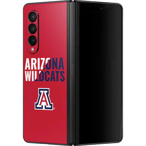 University of Arizona Wildcats Logo Split Red Galaxy Z Fold3 5G Skin