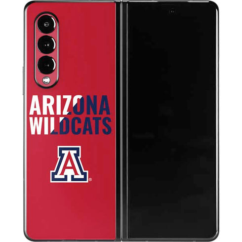 University of Arizona Wildcats Logo Split Red Galaxy Z Fold3 5G Skin