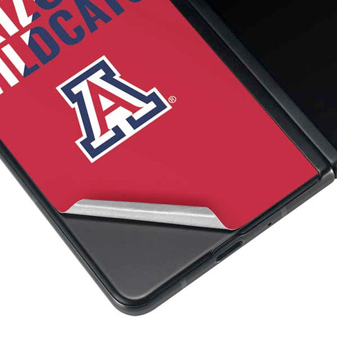University of Arizona Wildcats Logo Split Red Galaxy Z Fold4 5G Skin