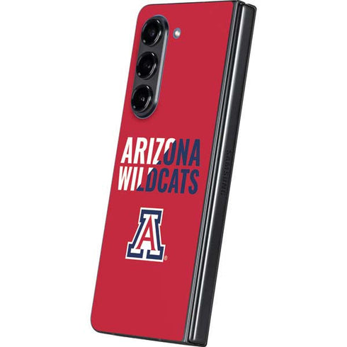 University of Arizona Wildcats Logo Split Red Galaxy Z Fold5 5G Skin