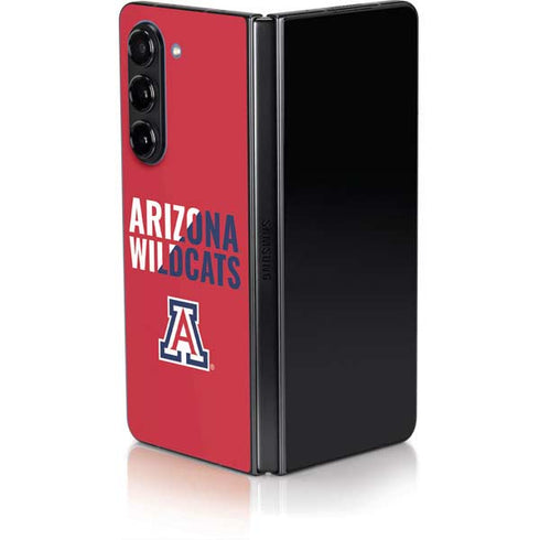 University of Arizona Wildcats Logo Split Red Galaxy Z Fold5 5G Skin