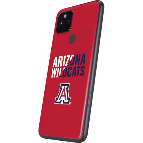 University of Arizona Wildcats Logo Split Red Google Pixel 5a Skin