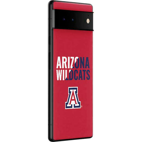 University of Arizona Wildcats Logo Split Red Google Pixel 6 Skin