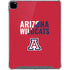 University of Arizona Wildcats Logo Split Red iPad Pro 12.9in (2020) Clear Case