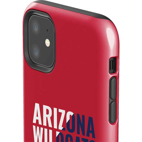 University of Arizona Wildcats Logo Split Red iPhone 11 Impact Case