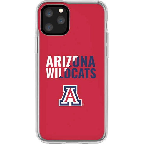 University of Arizona Wildcats Logo Split Red iPhone 11 Pro Clear Case