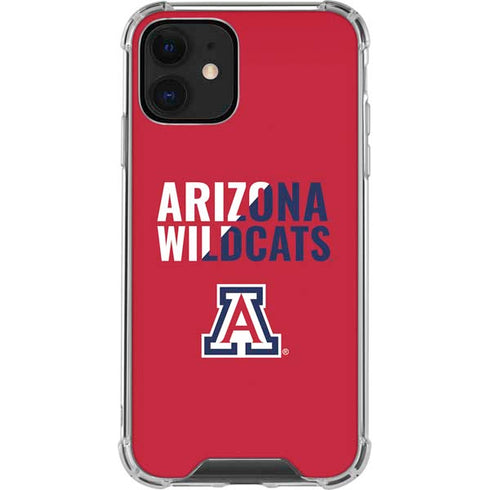 University of Arizona Wildcats Logo Split Red iPhone 12 Clear Case