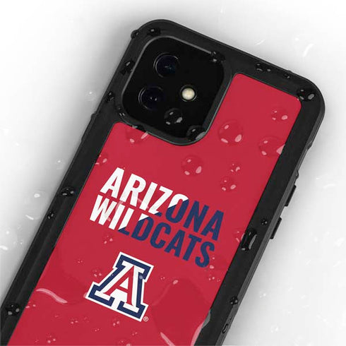 University of Arizona Wildcats Logo Split Red iPhone 12 Mini Waterproof Case