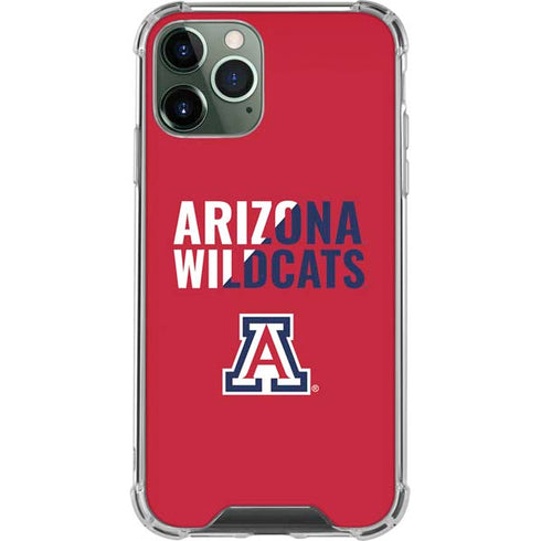 University of Arizona Wildcats Logo Split Red iPhone 12 Pro Clear Case