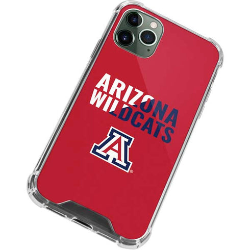 University of Arizona Wildcats Logo Split Red iPhone 12 Pro Clear Case