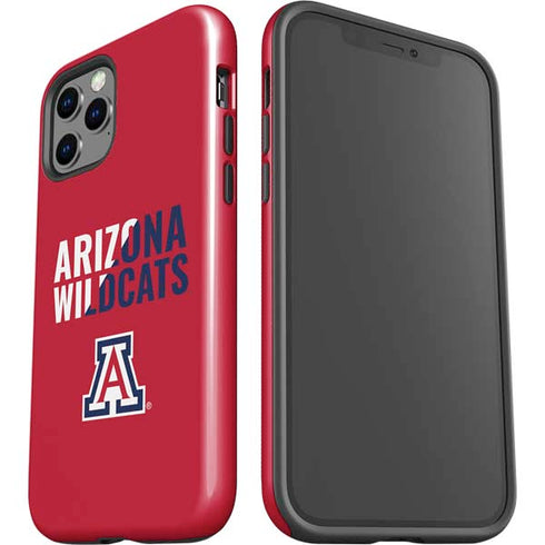 University of Arizona Wildcats Logo Split Red iPhone 12 Pro Impact Case