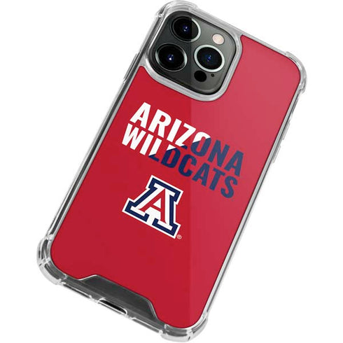 University of Arizona Wildcats Logo Split Red iPhone 13 Pro Clear Case