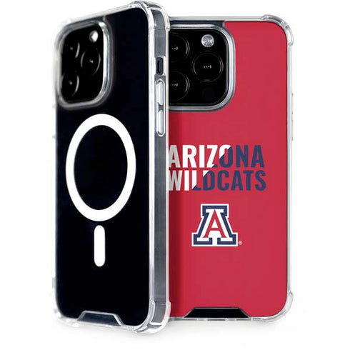 University of Arizona Wildcats Logo Split Red iPhone 13 Pro MagSafe Case