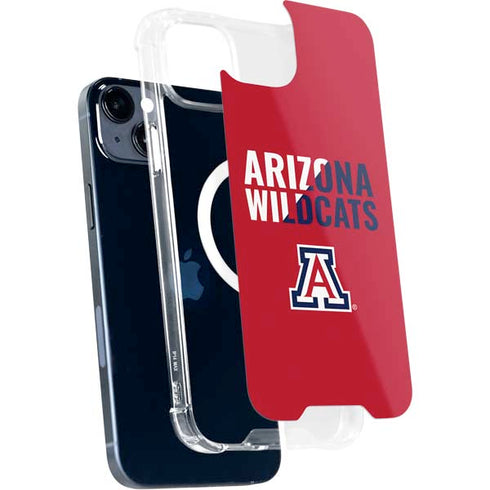 University of Arizona Wildcats Logo Split Red iPhone 14 MagSafe Case