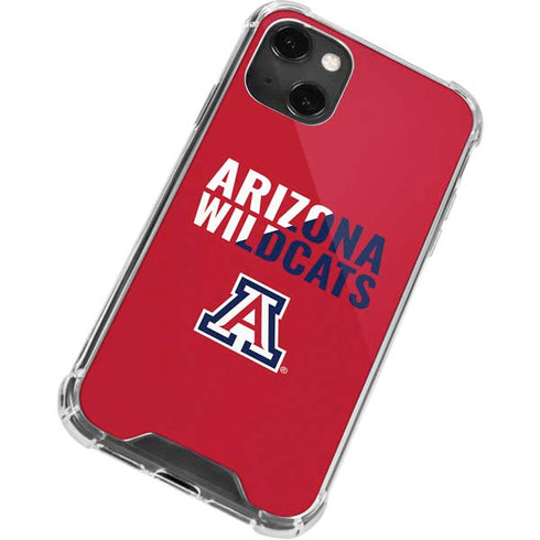 University of Arizona Wildcats Logo Split Red iPhone 14 Plus Clear Case
