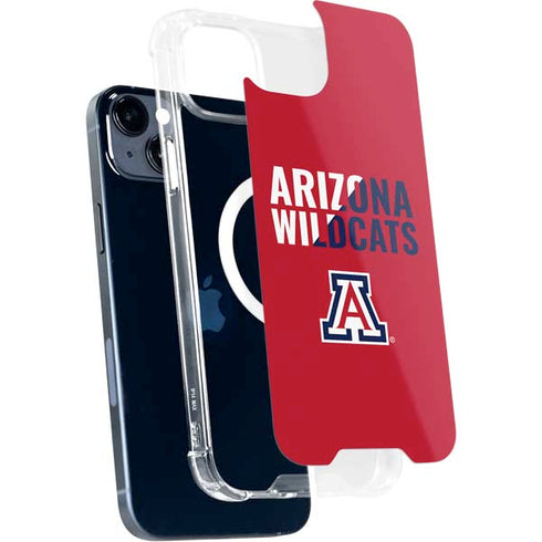 University of Arizona Wildcats Logo Split Red iPhone 14 Plus MagSafe Case