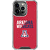 University of Arizona Wildcats Logo Split Red iPhone 14 Pro Clear Case