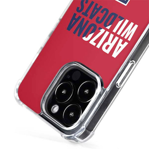 University of Arizona Wildcats Logo Split Red iPhone 14 Pro MagSafe Case