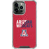 University of Arizona Wildcats Logo Split Red iPhone 14 Pro Max Clear Case