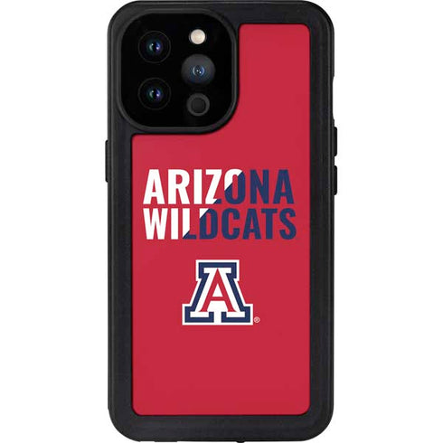 University of Arizona Wildcats Logo Split Red iPhone 14 Pro Max Waterproof Case