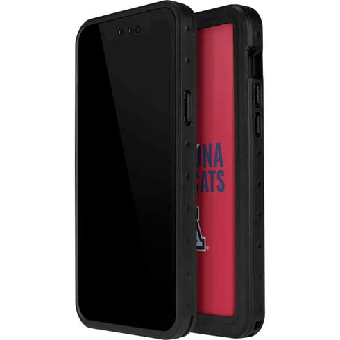 University of Arizona Wildcats Logo Split Red iPhone 14 Pro Waterproof Case