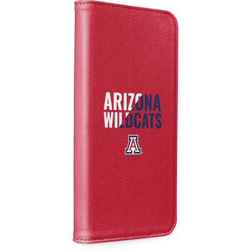 University of Arizona Wildcats Logo Split Red iPhone 15 Plus Folio Case