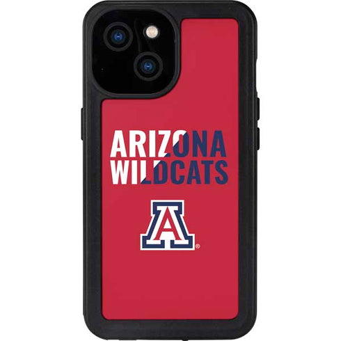 University of Arizona Wildcats Logo Split Red iPhone 15 Waterproof Case