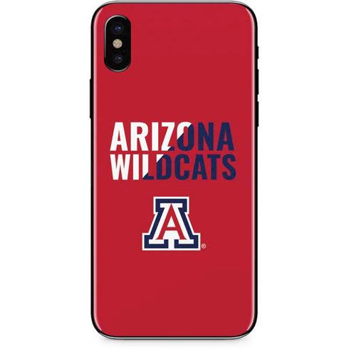 University of Arizona Wildcats Logo Split Red iPhone X Skin