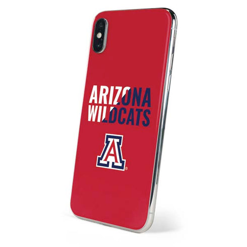 University of Arizona Wildcats Logo Split Red iPhone X Skin