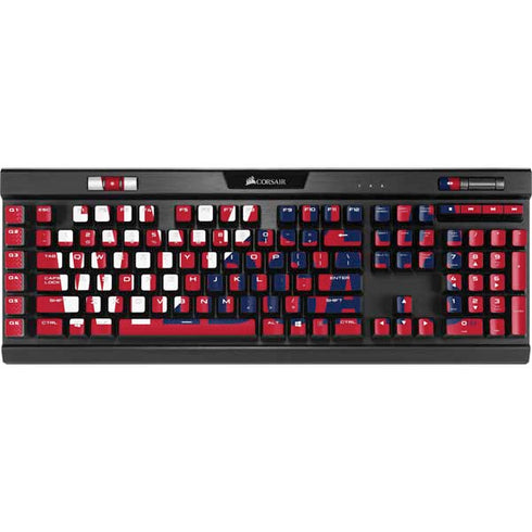 University of Arizona Wildcats Logo Split Red K95 RGB PLATINUM Mechanical Gaming Keyboard Skin