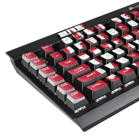 University of Arizona Wildcats Logo Split Red K95 RGB PLATINUM Mechanical Gaming Keyboard Skin