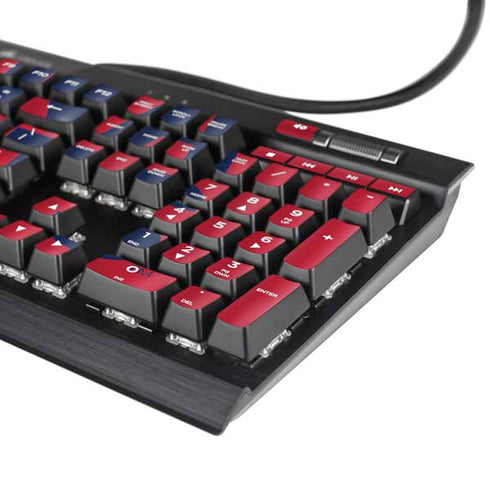 University of Arizona Wildcats Logo Split Red K95 RGB PLATINUM Mechanical Gaming Keyboard Skin